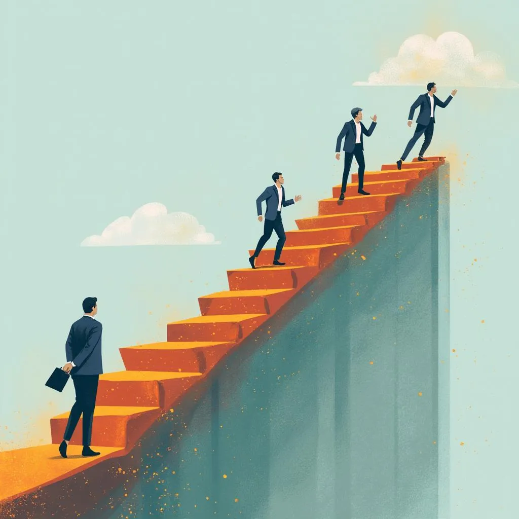 Icono de estrategia de crecimiento profesional